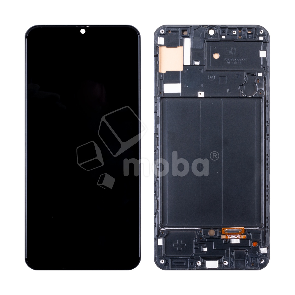 Дисплей для Samsung Galaxy A50 (A505F) модуль с рамкой Черный - (OLED) (Full HD, 450 Кд/м²)