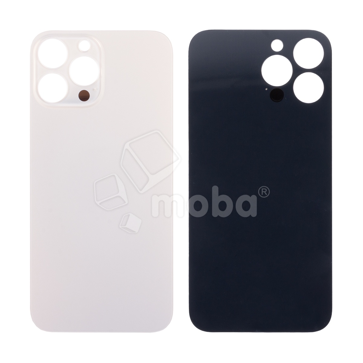 Задняя крышка для iPhone 13 Pro Max (A2645) Золото (стекло, монолит, широкий вырез под камеру, логотип) - Премиум