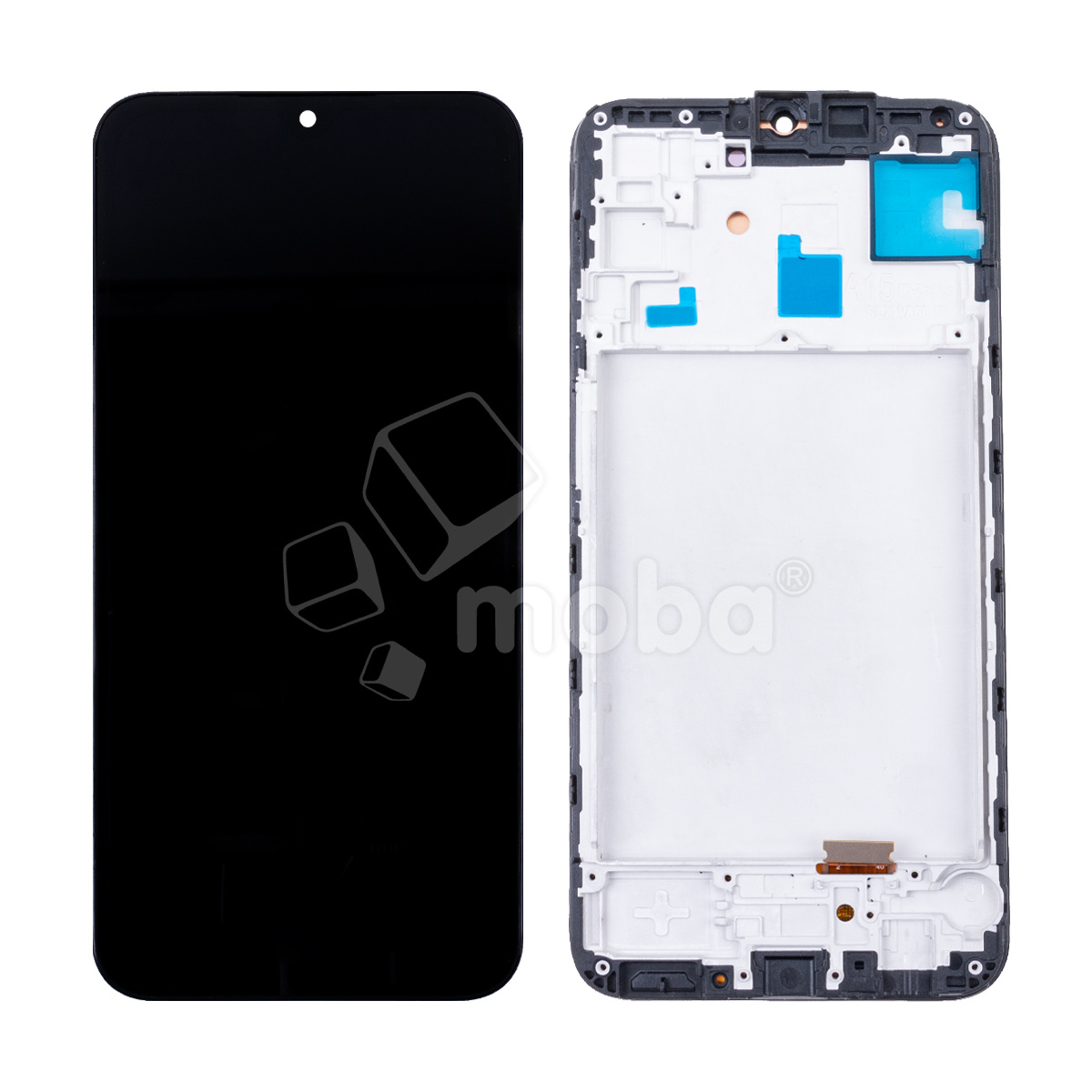 Дисплей для Samsung Galaxy A15 4G/5G (A155F/A156B) модуль с рамкой Черный - (OLED) (Full Size) (Full HD, 450 Кд/м²)