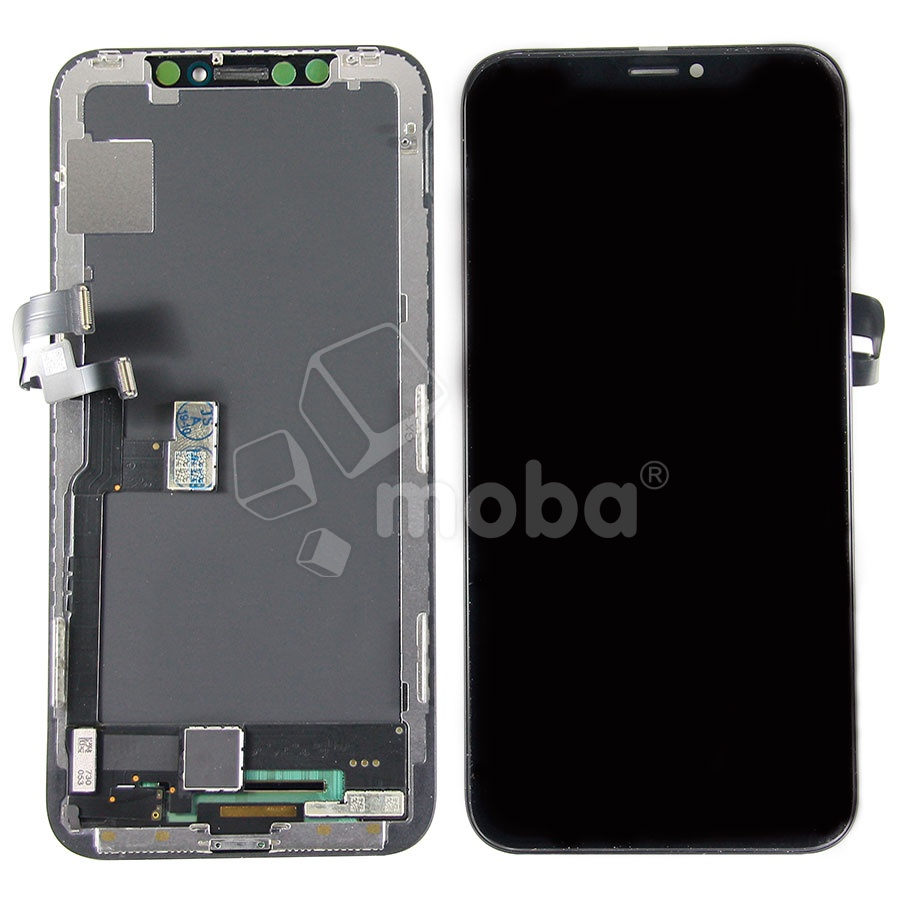 Дисплей для iPhone X (A1865/A1901) в сборе с тачскрином Черный - (Hard OLED, Full HD COF, 600 Кд/м²)