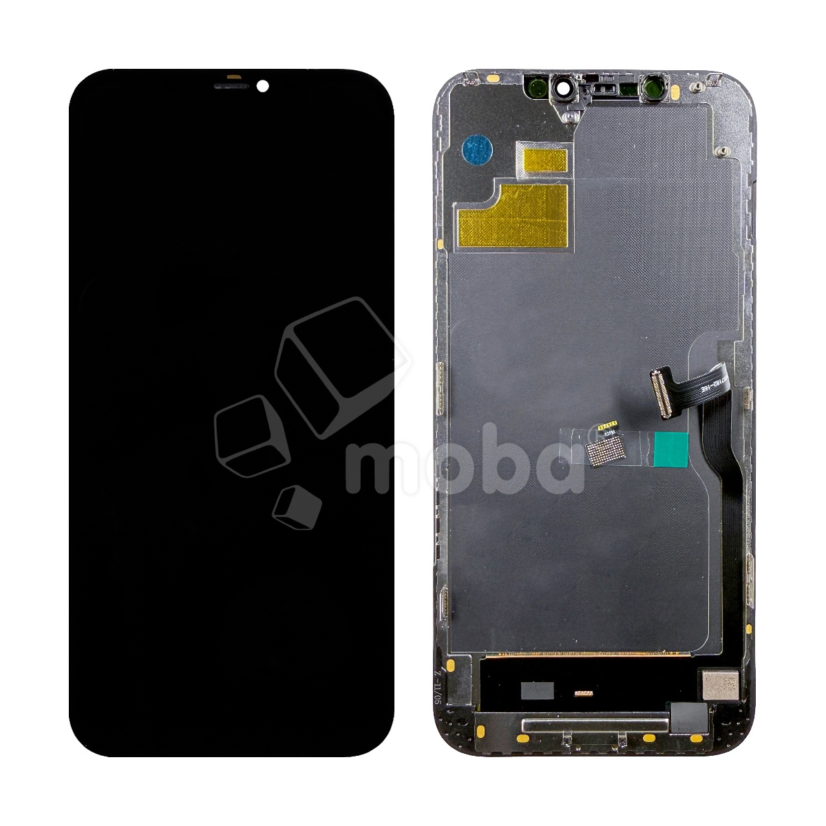 Дисплей для iPhone 12 Pro Max (A2411) в сборе с тачскрином Черный - DD (Hard OLED, HD+ COF, 650 Кд/м²) (площадка под IC)
