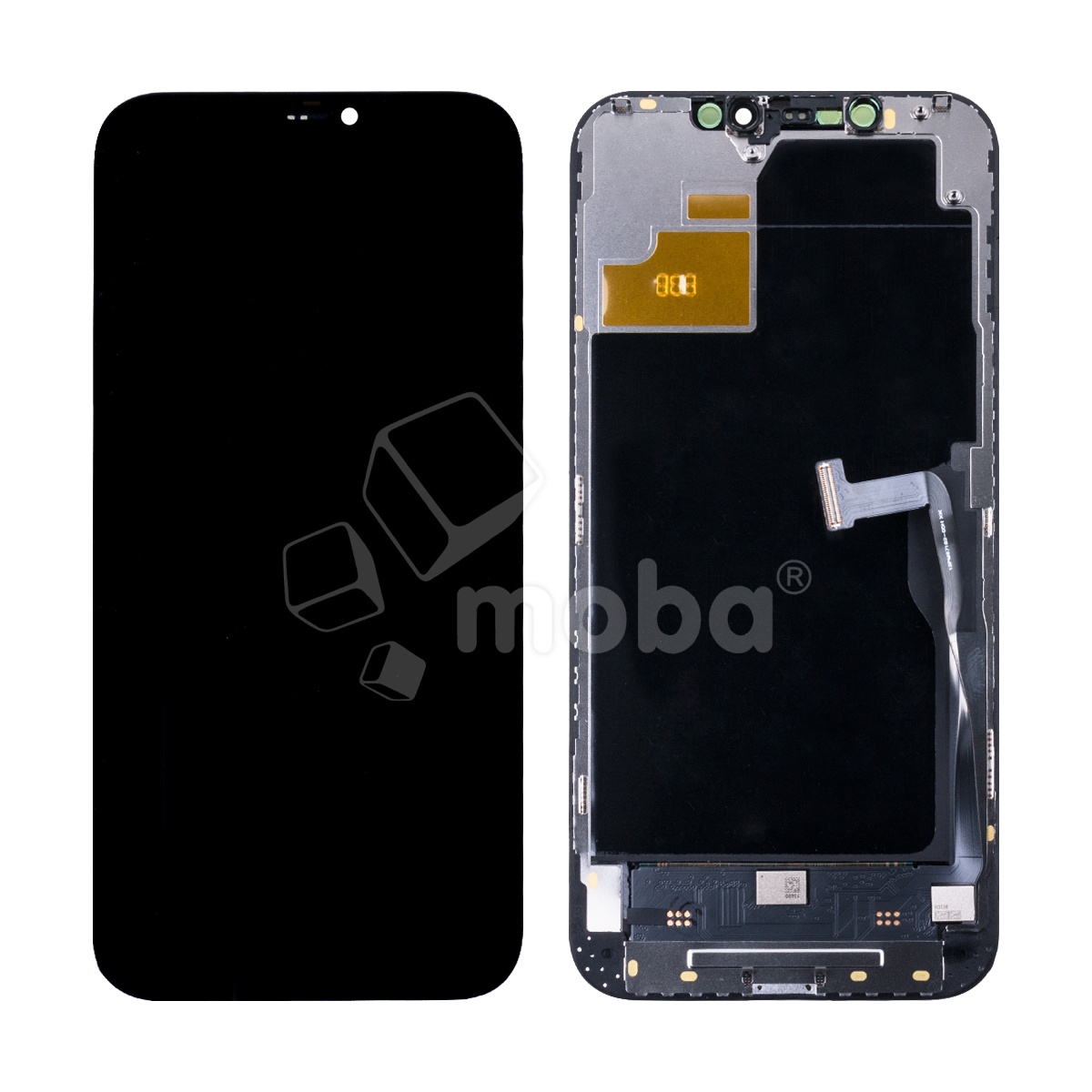 Дисплей для iPhone 12 Pro Max (A2411) в сборе с тачскрином Черный - (Hard OLED, Full HD COF, 650 Кд/м²) (площадка под IC)