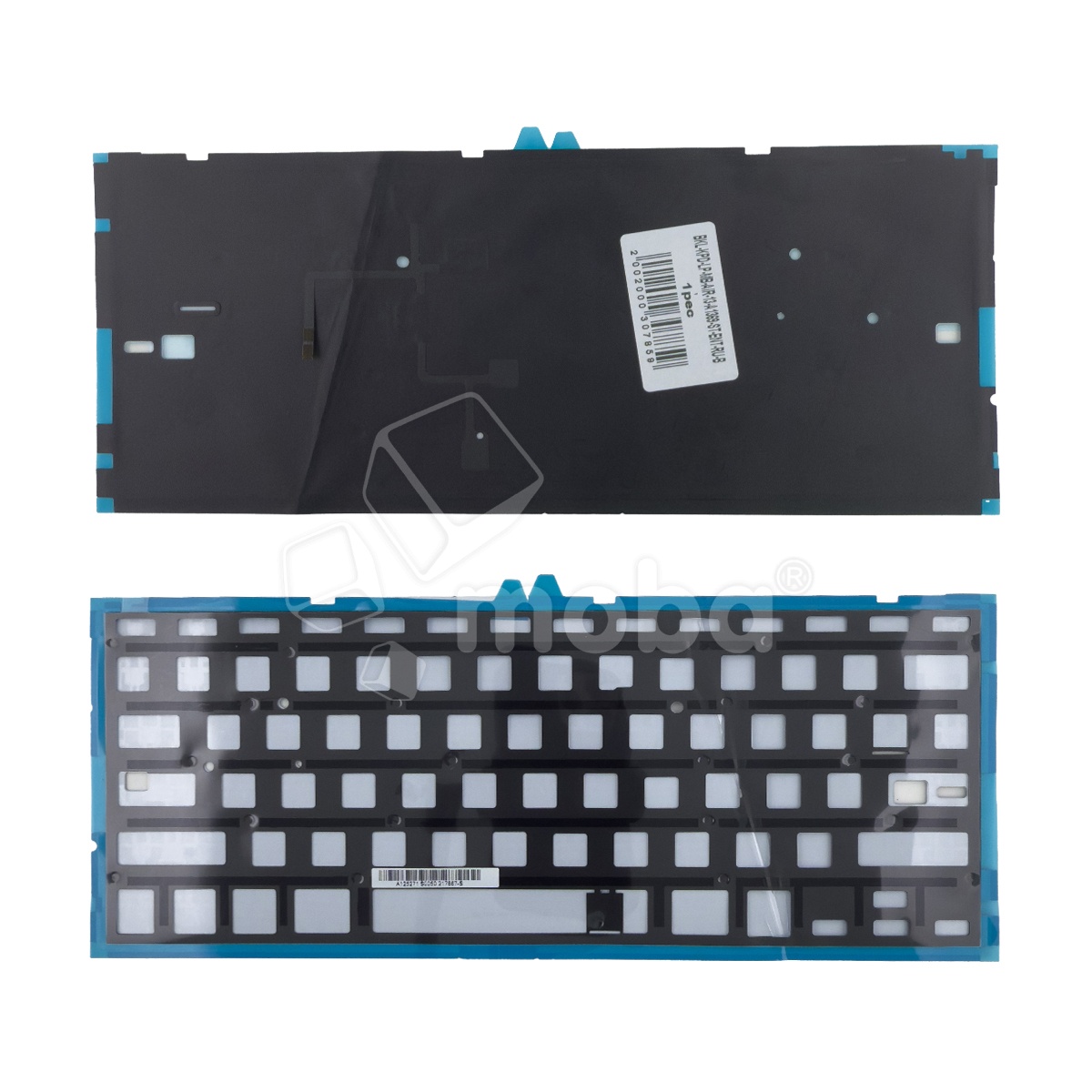 Подсветка клавиатуры для ноутбука MacBook Air 13" A1369/A1466 (2011-2017, прямой Enter RU) Черный