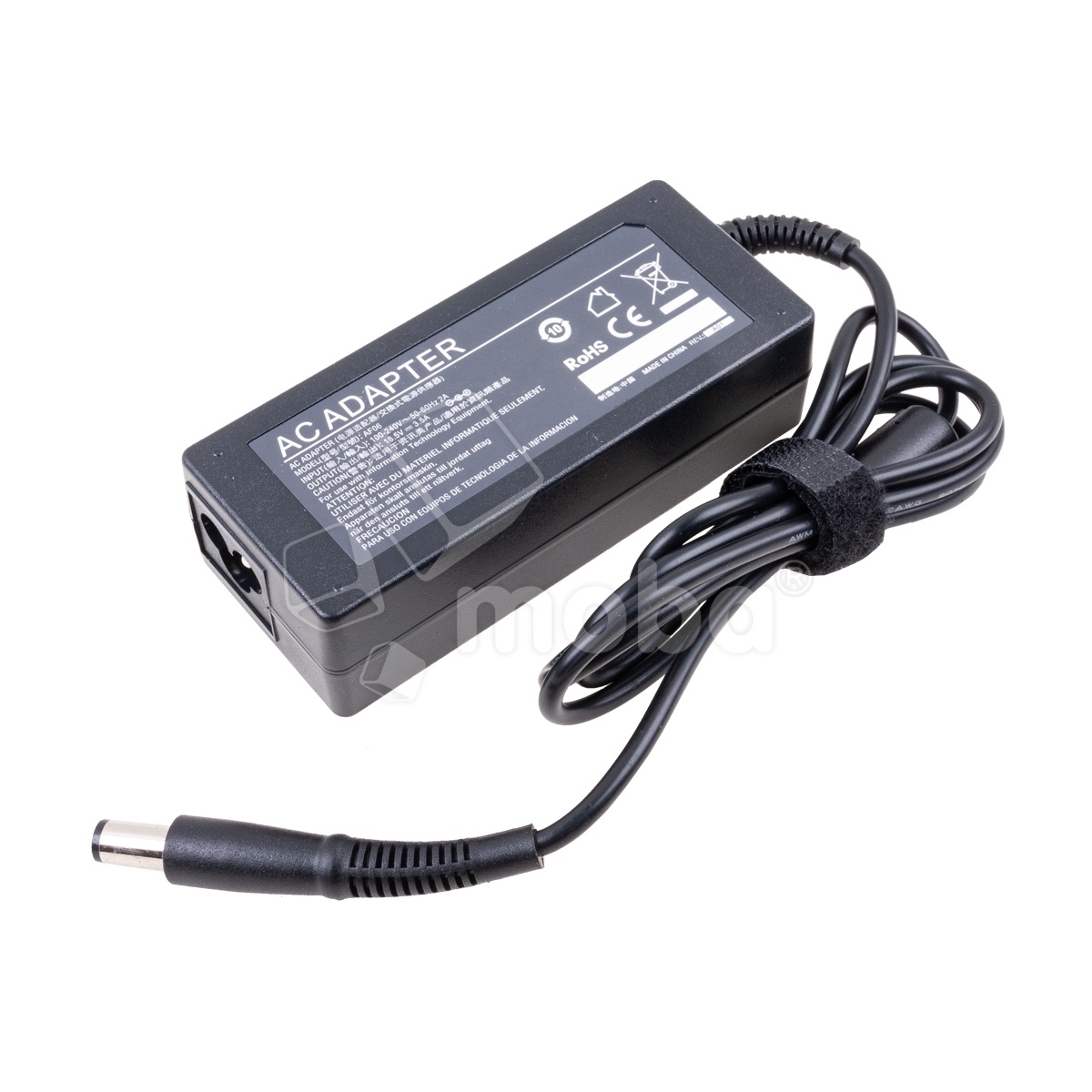 Блок питания (сетевой адаптер) для ноутбука HP 18,5V, 3,5A, 65W (7,4×5,0 с иглой) - Стандарт (без сетевого кабеля)