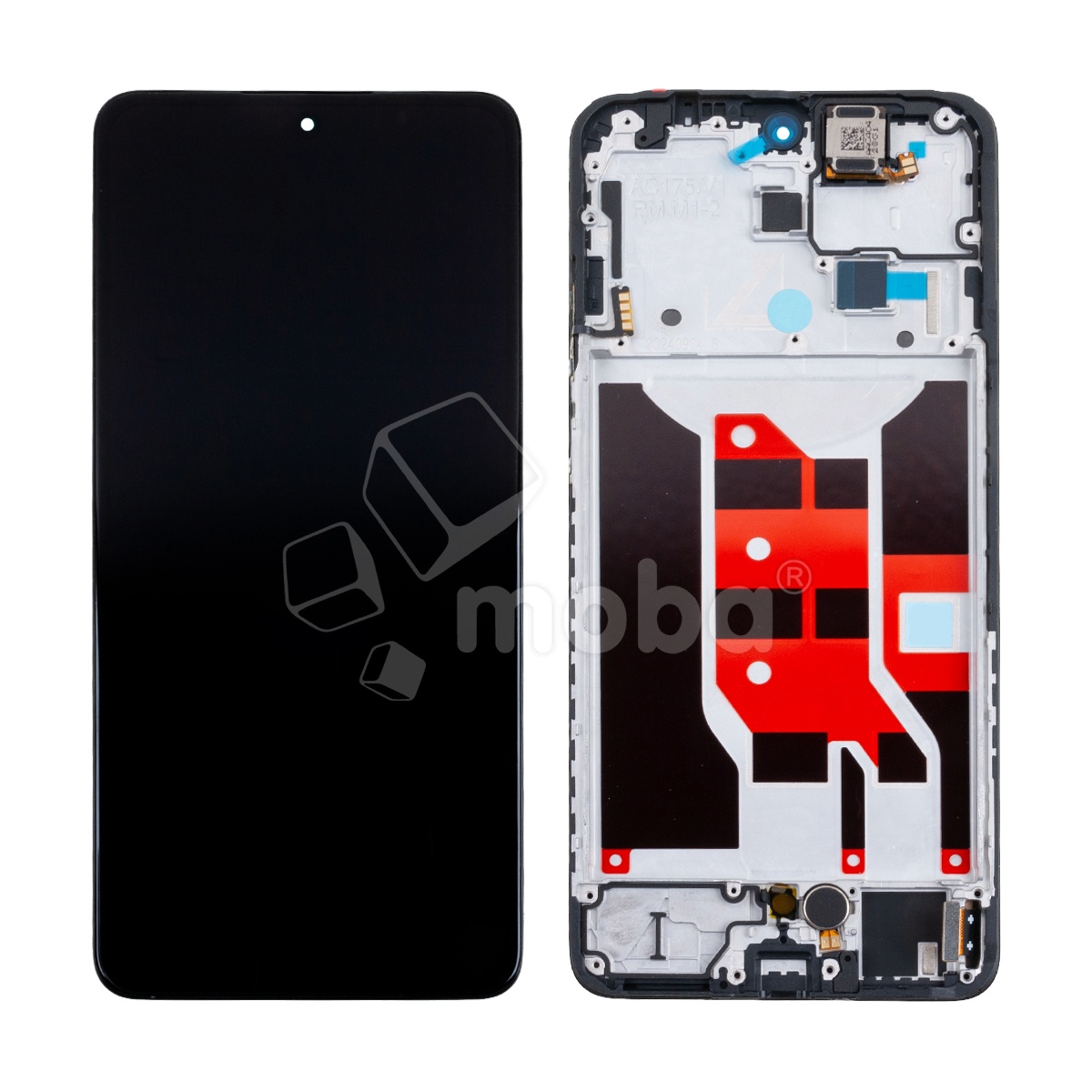 Дисплей для OPPO Reno 12 F 4G (CPH2687) модуль с рамкой Черный - (OLED) (Full HD, 450 Кд/м²)