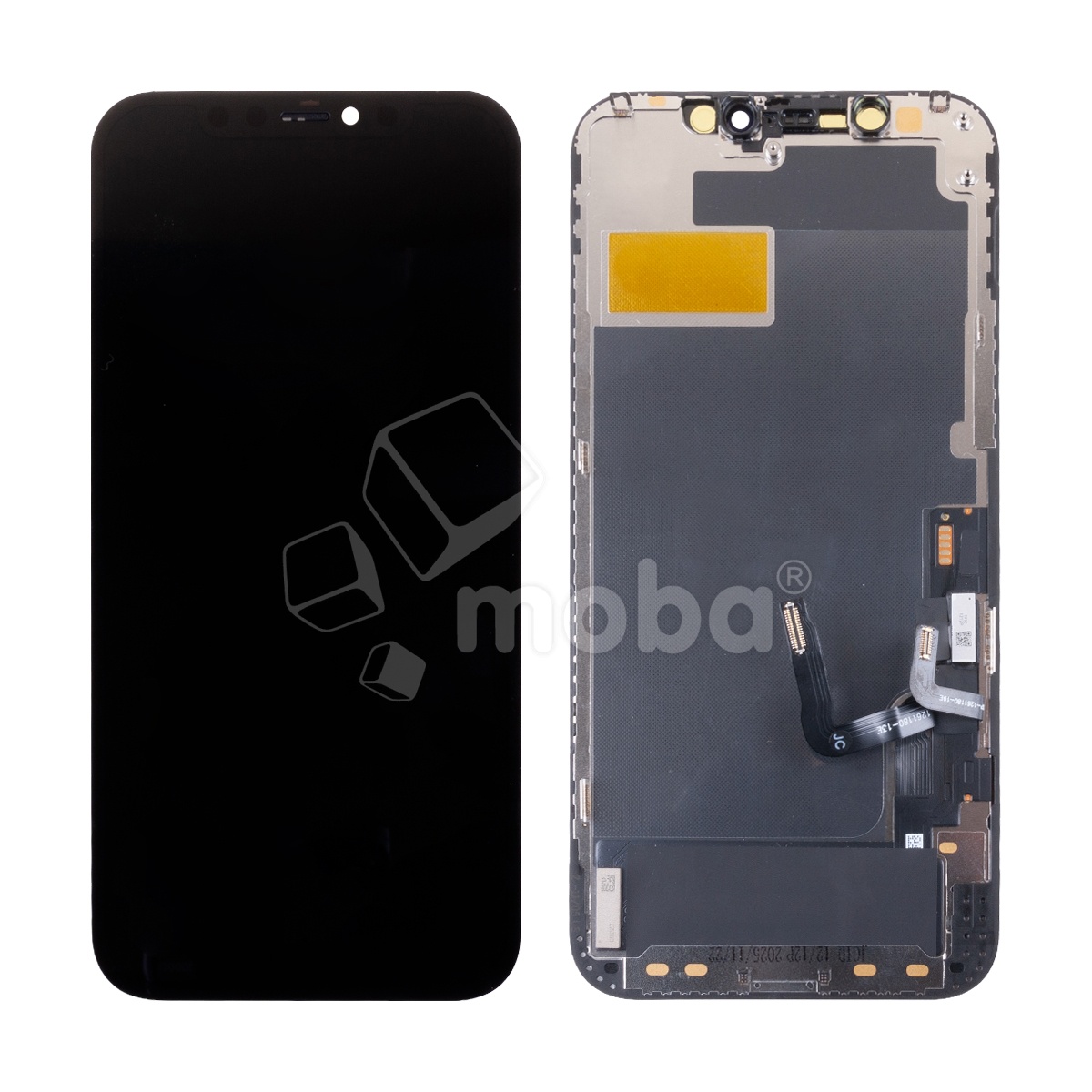 Дисплей для iPhone 12/12 Pro (A2403/A2407) в сборе с тачскрином Черный - JCID (Hard OLED, Full HD COF, 650 Кд/м²) (с верификацией = с привязкой без ошибки)