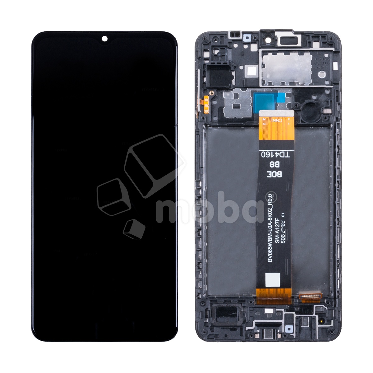 Дисплей для Samsung Galaxy A12 Nacho (A127F) модуль c рамкой Черный - OR Ref. (SP)