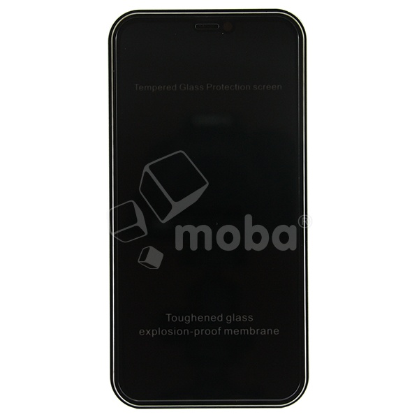 Защитное стекло "Антишпион" для iPhone X/Xs/11 Pro Черный (Закалённое, полное покрытие)