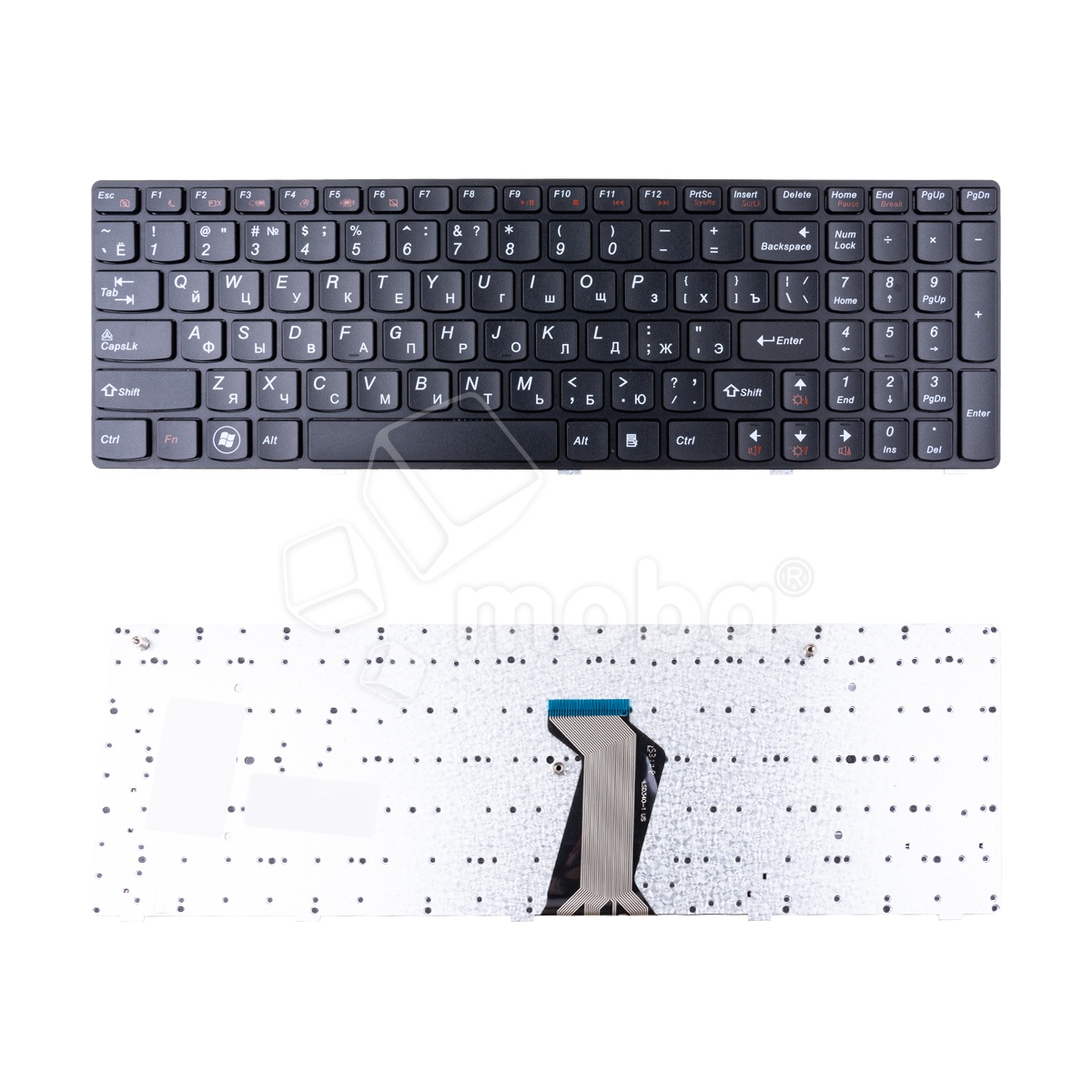 Клавиатура для ноутбука Lenovo IdeaPad G570/G570A/G570AH/G570G/G570GL/G770/G780/Z560/Z560A/Z565A (с рамкой) Черный