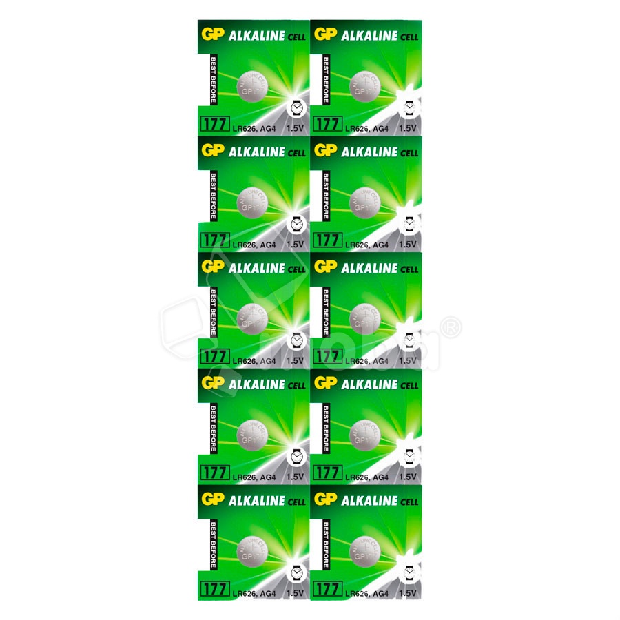 Батарейка 177/G4/LR626/LR66/377A GP Alkaline 1.5V (10 шт. в блистере)