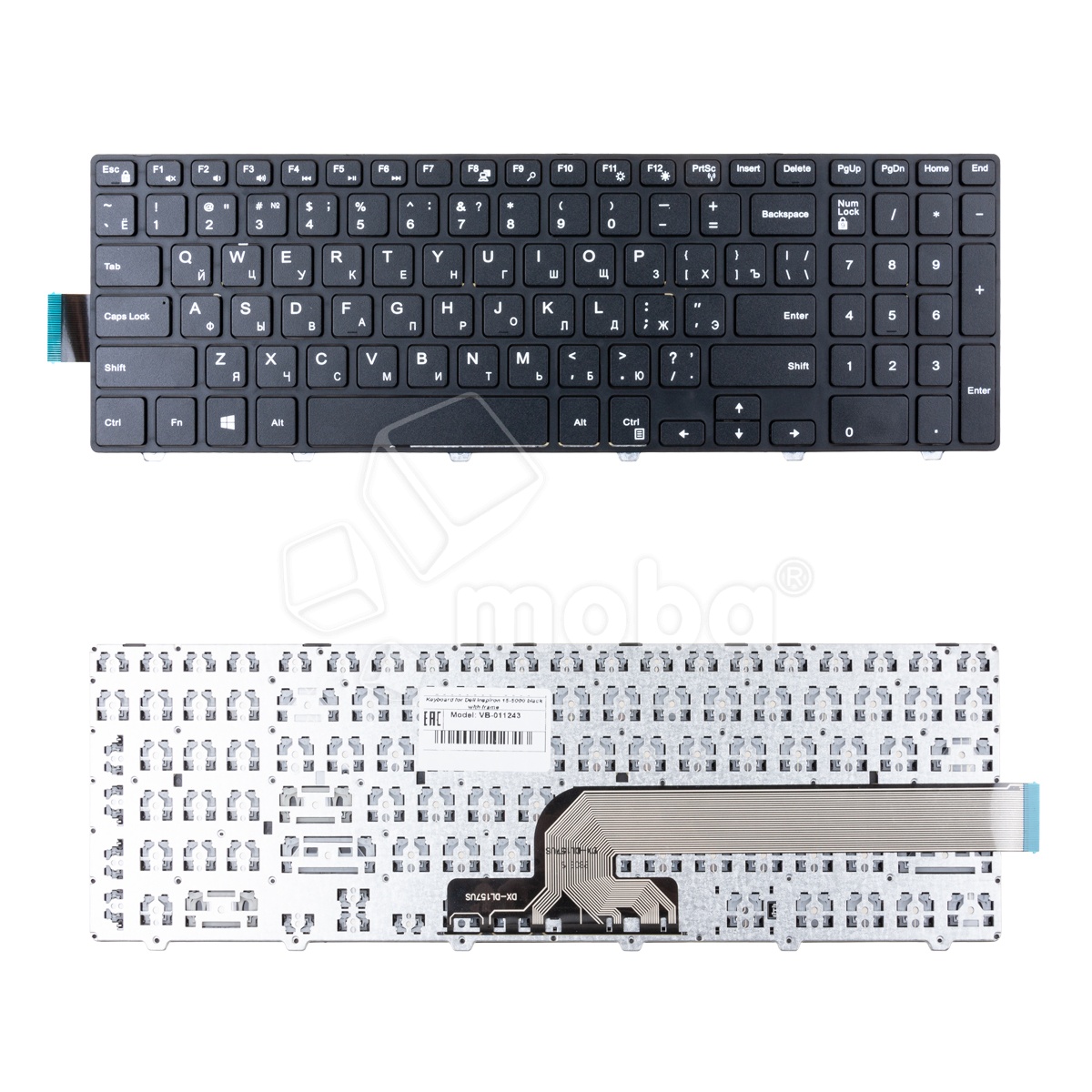 Клавиатура для ноутбука Dell Inspiron 5-3000/15-5000/17-5000 Черный