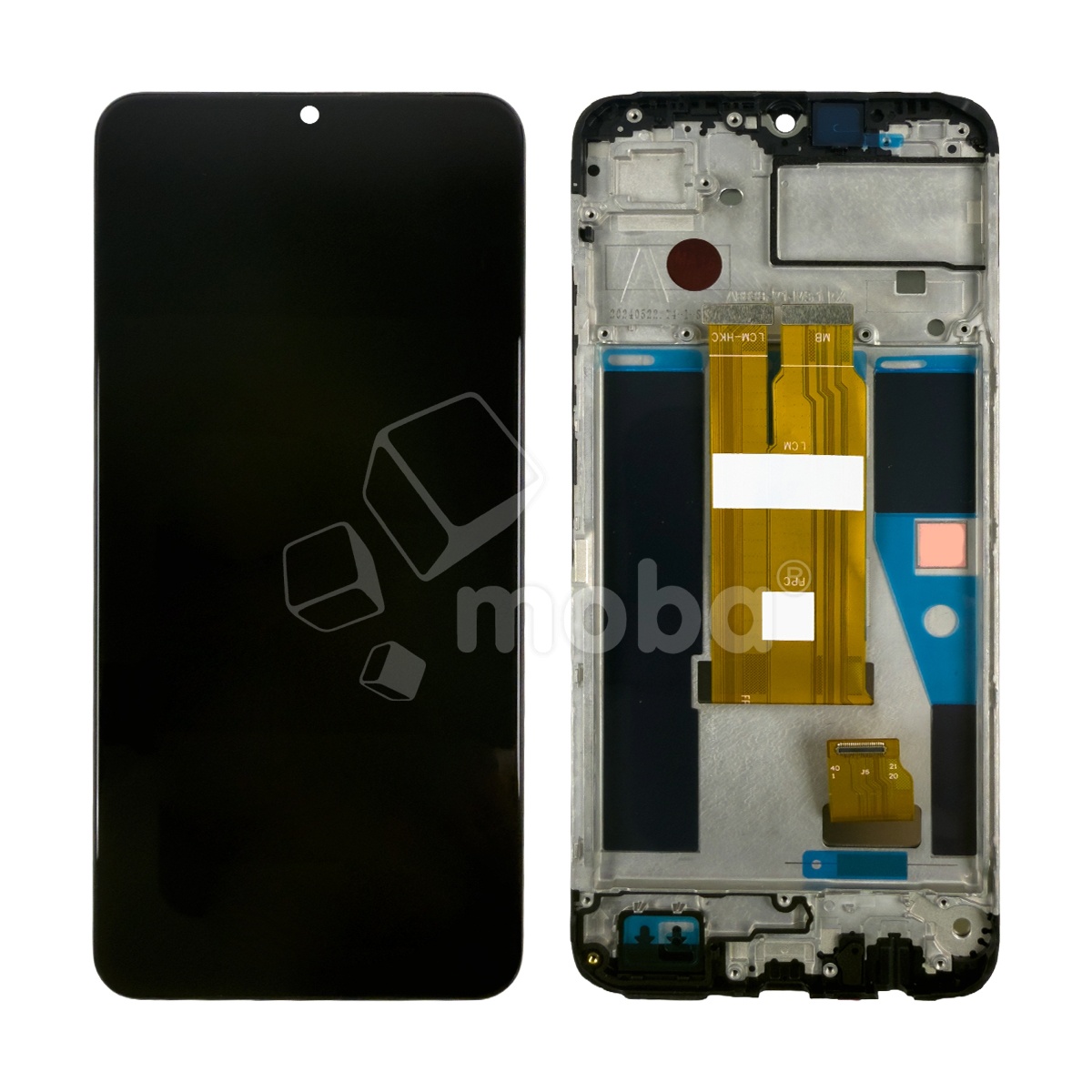 Дисплей для Realme Note 60/60x (RMX3933/RMX3938) модуль с рамкой Черный - OR (HD+, 300 Кд/м², 90 Гц)