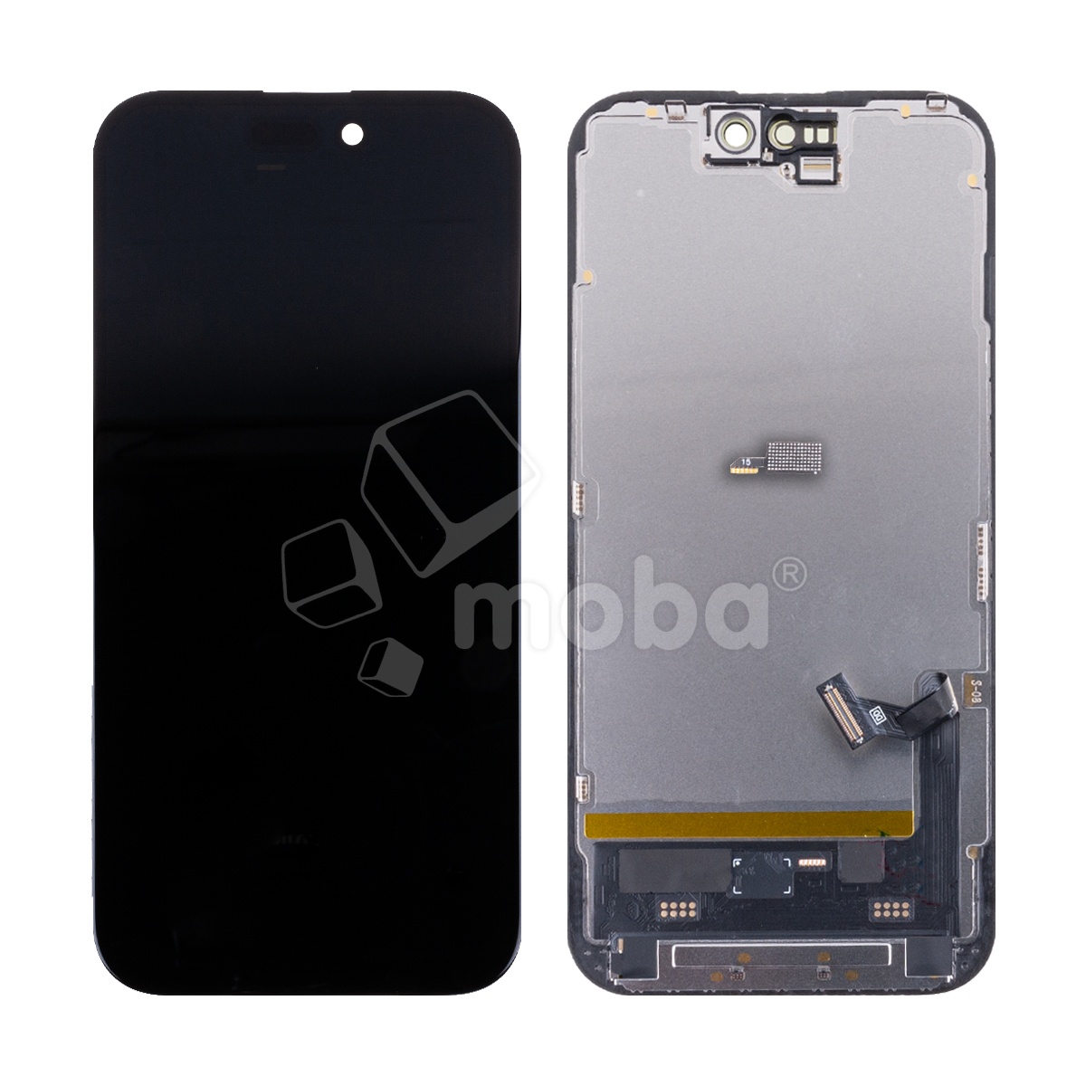 Дисплей для iPhone 15 (A3090) в сборе с тачскрином Черный - (Soft OLED, Full HD COP, 850 Кд/м²) (площадка под IC)