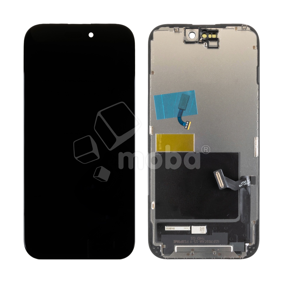 Дисплей для iPhone 15 (A3090) в сборе с тачскрином Черный - (In-Cell, HD+) (площадка под IC)
