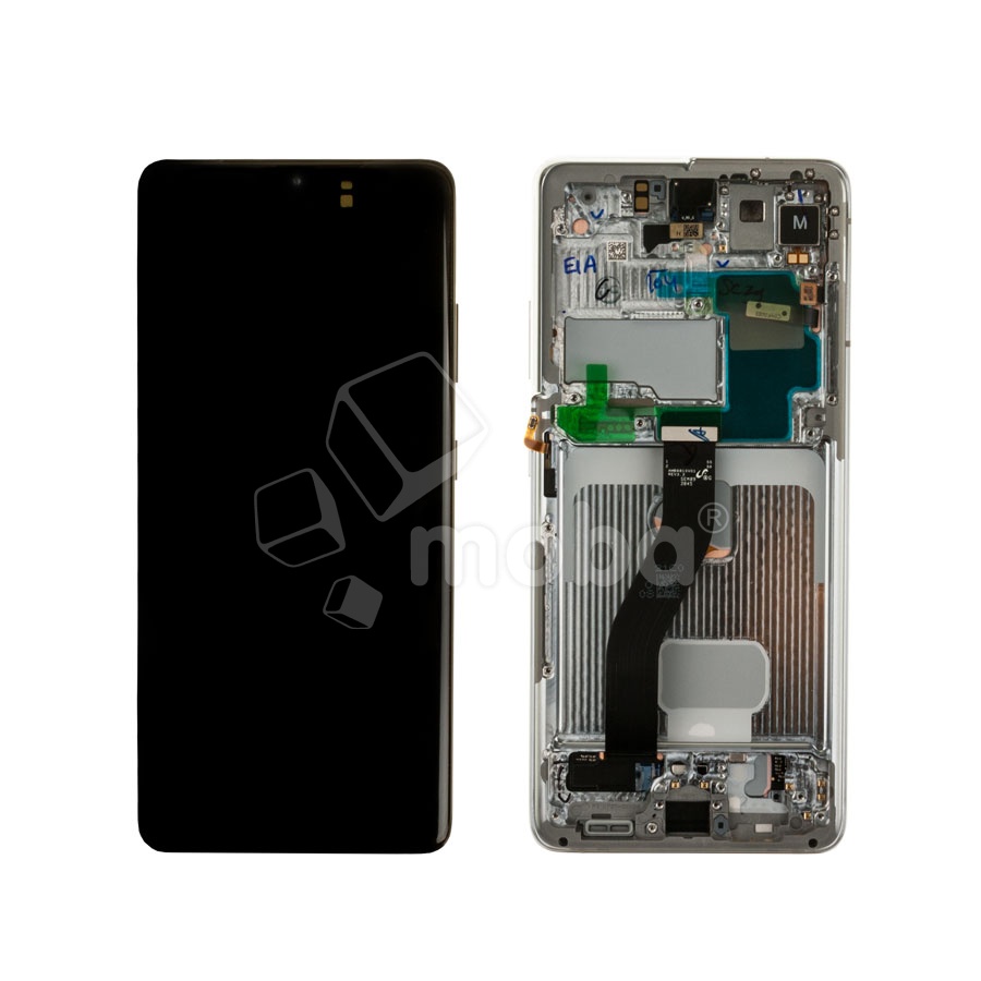 Дисплей для Samsung Galaxy S21 Ultra (G998B) модуль с рамкой Серебро - OR (SP)