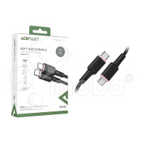 Кабель Type-C - Type-C Acefast C2-03 (3A, 60W, PD, силикон, 1.2 м) Черный