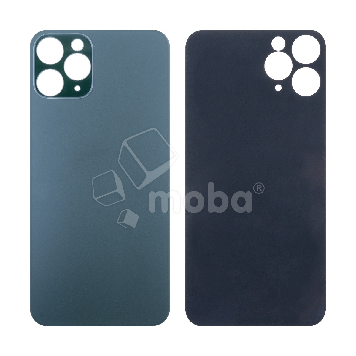 Задняя крышка для iPhone 11 Pro (A2215) Темно-зеленый (стекло, широкий вырез под камеру, логотип)