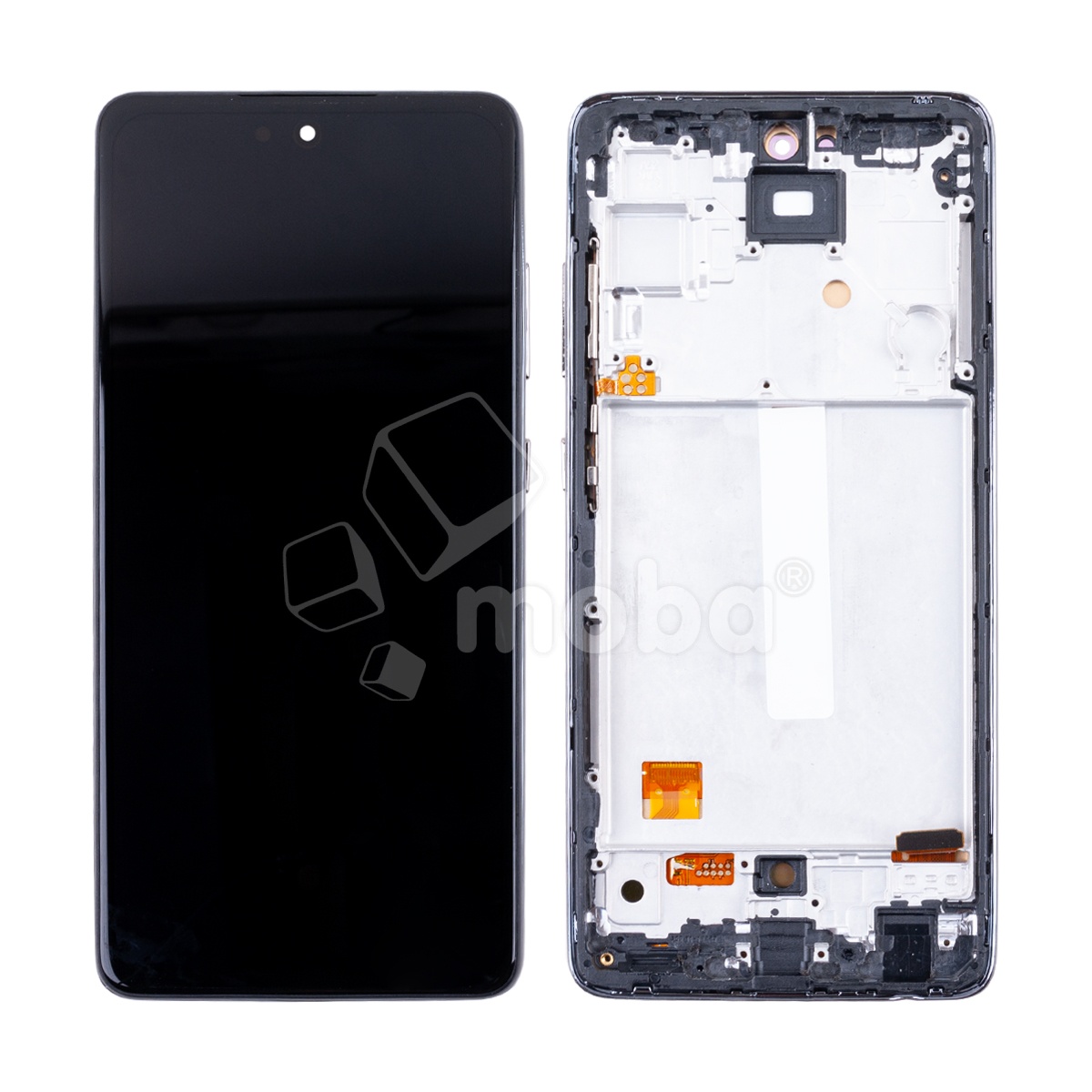 Дисплей для Samsung Galaxy A52/A52 5G/A52s 5G (A525F/A526B/A528B) модуль с рамкой Черный - (OLED) (Full Size) (Full HD, 450 Кд/м²)