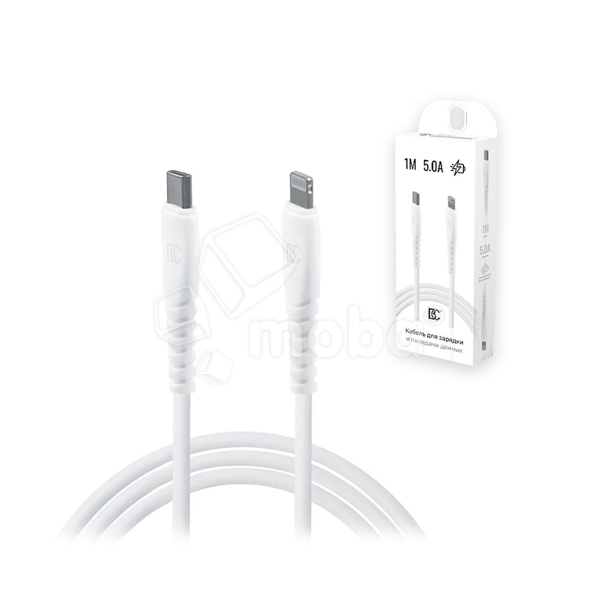 Кабель Type-C - Lightning BC (5A, PD) Белый