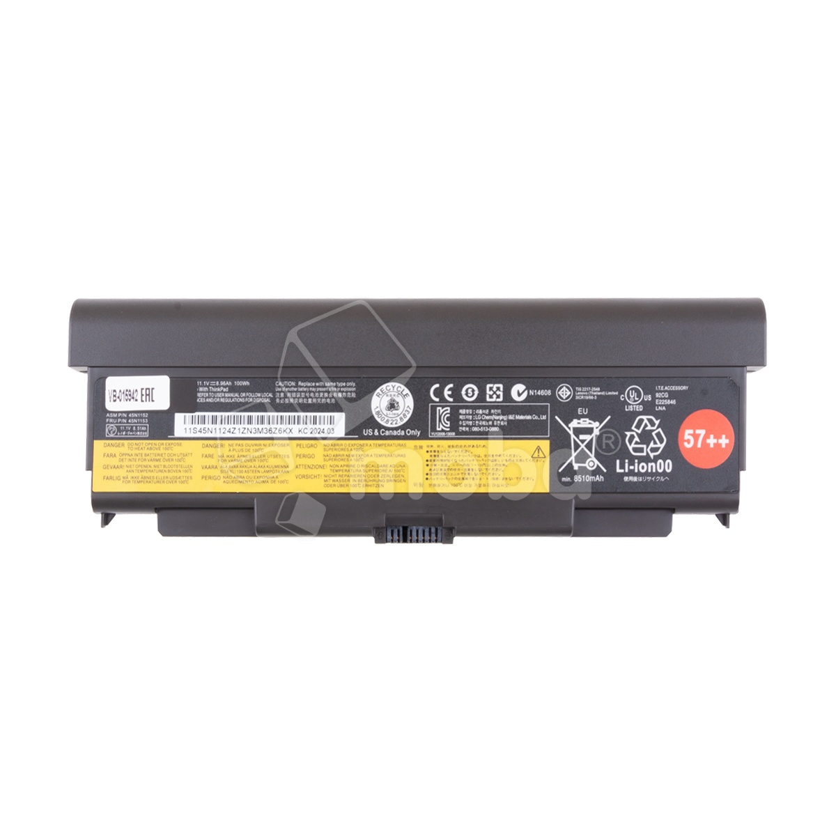 Аккумуляторная батарея для ноутбука Lenovo ThinkPad T440P, L440, L540 (45N1152) 8500 mAh