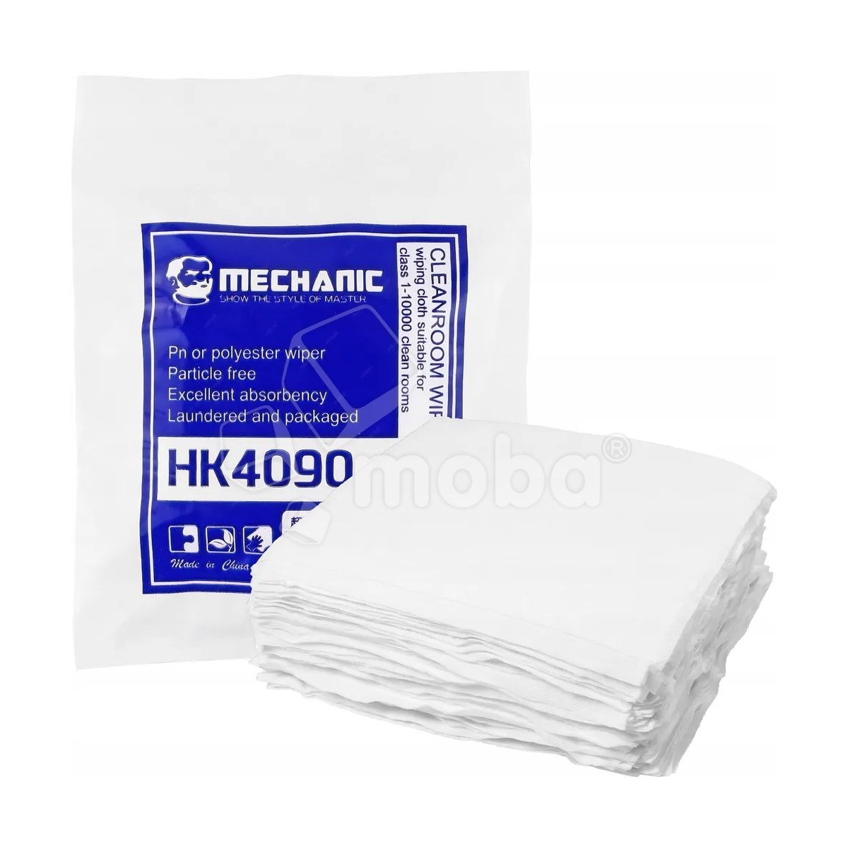 Салфетки для чистки дисплеев Mechanic HK4090 (10*10 см, антистатические, безворсовые, 100 шт.)