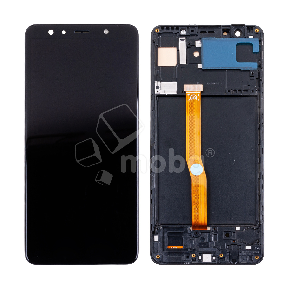 Дисплей для Samsung Galaxy A7 2018 (A750F) модуль с рамкой Черный - (OLED) (Full HD, 450 Кд/м²)