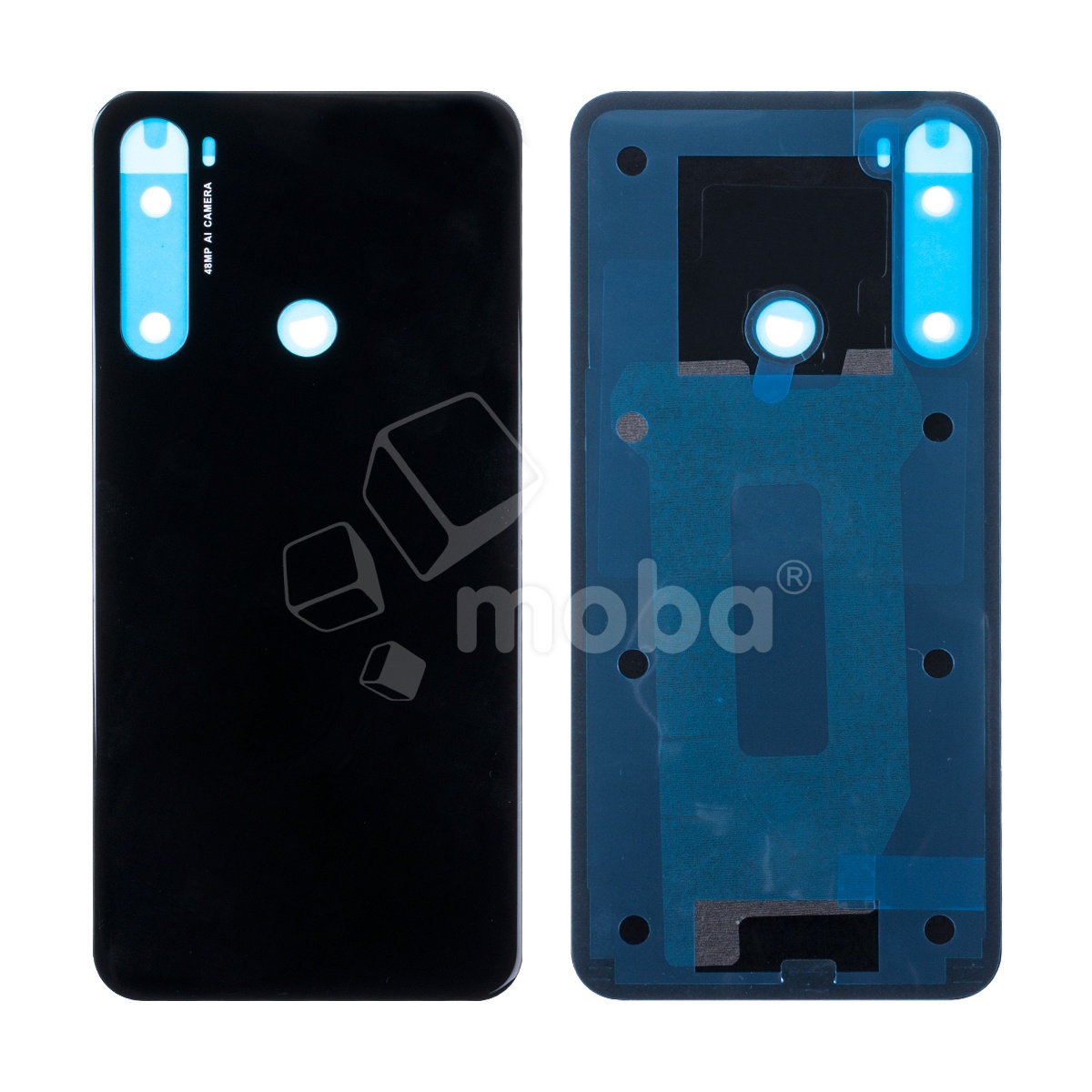 Задняя крышка для Xiaomi Redmi Note 8/8 2021 (M1908C3JC/M1908C3JGG) Черный - Премиум