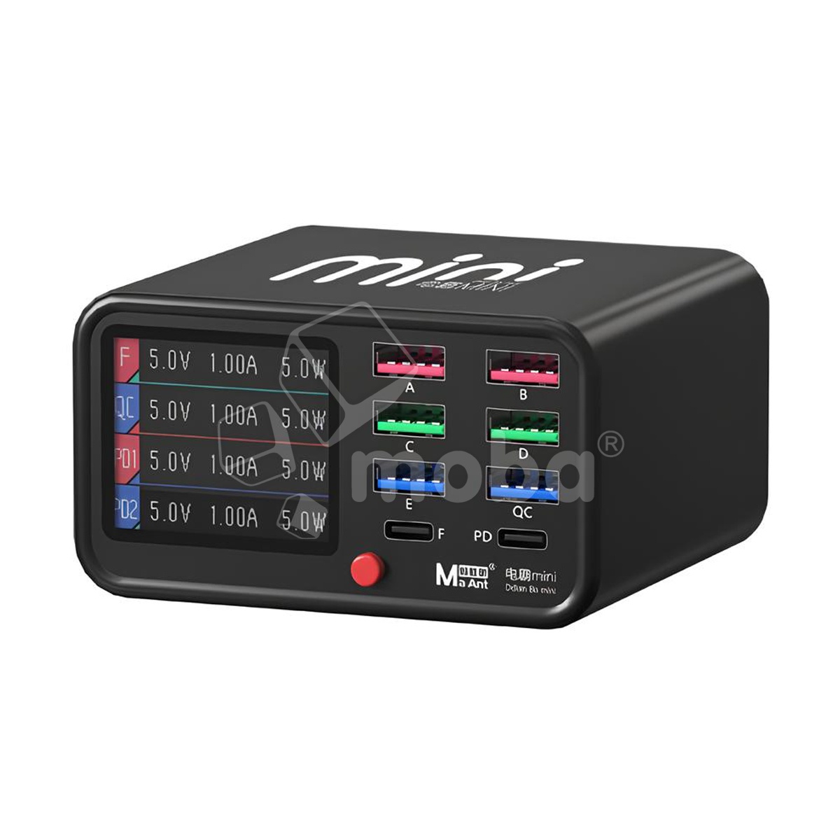 Зарядная станция MaAnt mini+ (100W, 8 портов, 6USB1.0/USB-QC3.0/Type-C-PD)