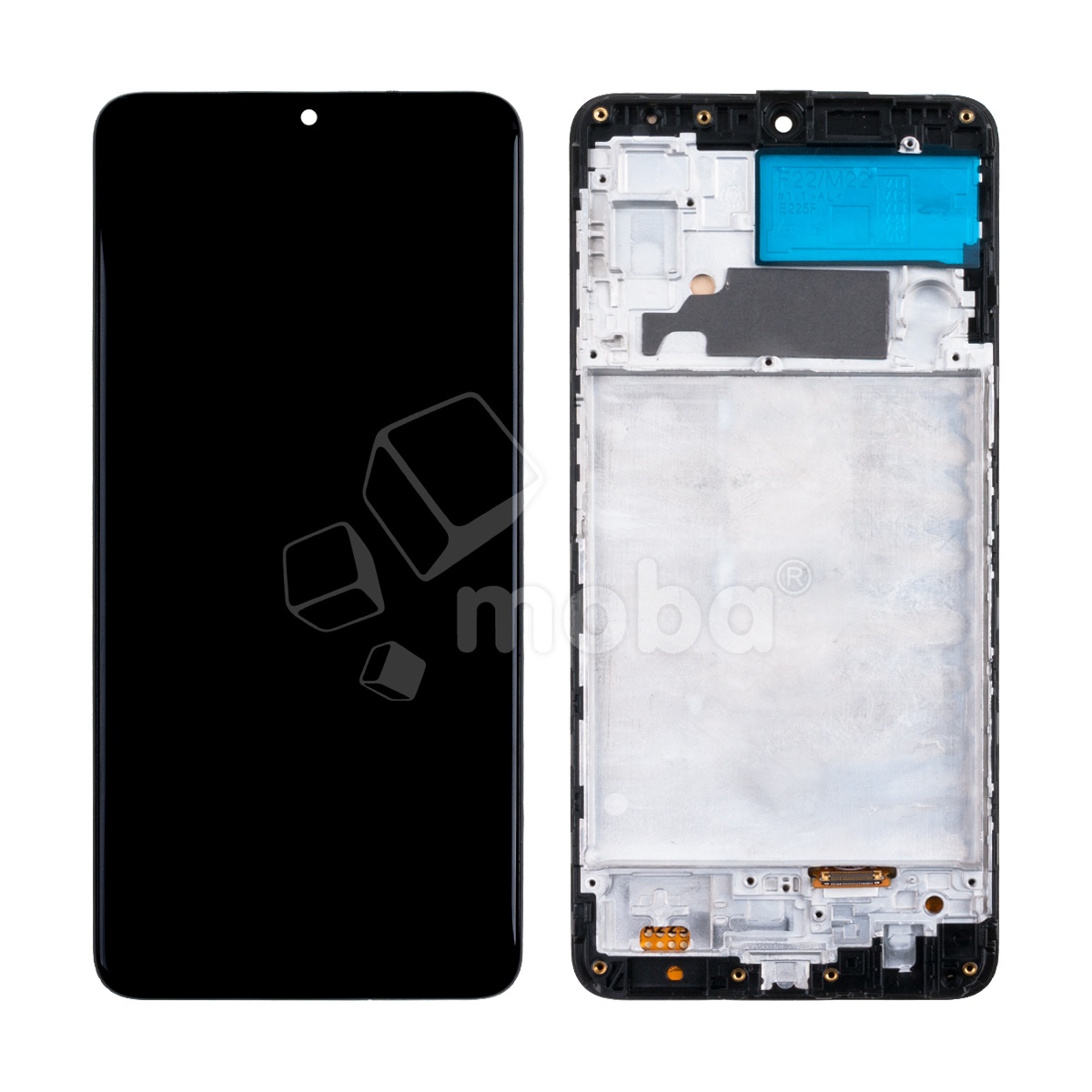 Дисплей для Samsung Galaxy M22 (M225F) модуль с рамкой Черный - (OLED) (Full HD, 450 Кд/м²)