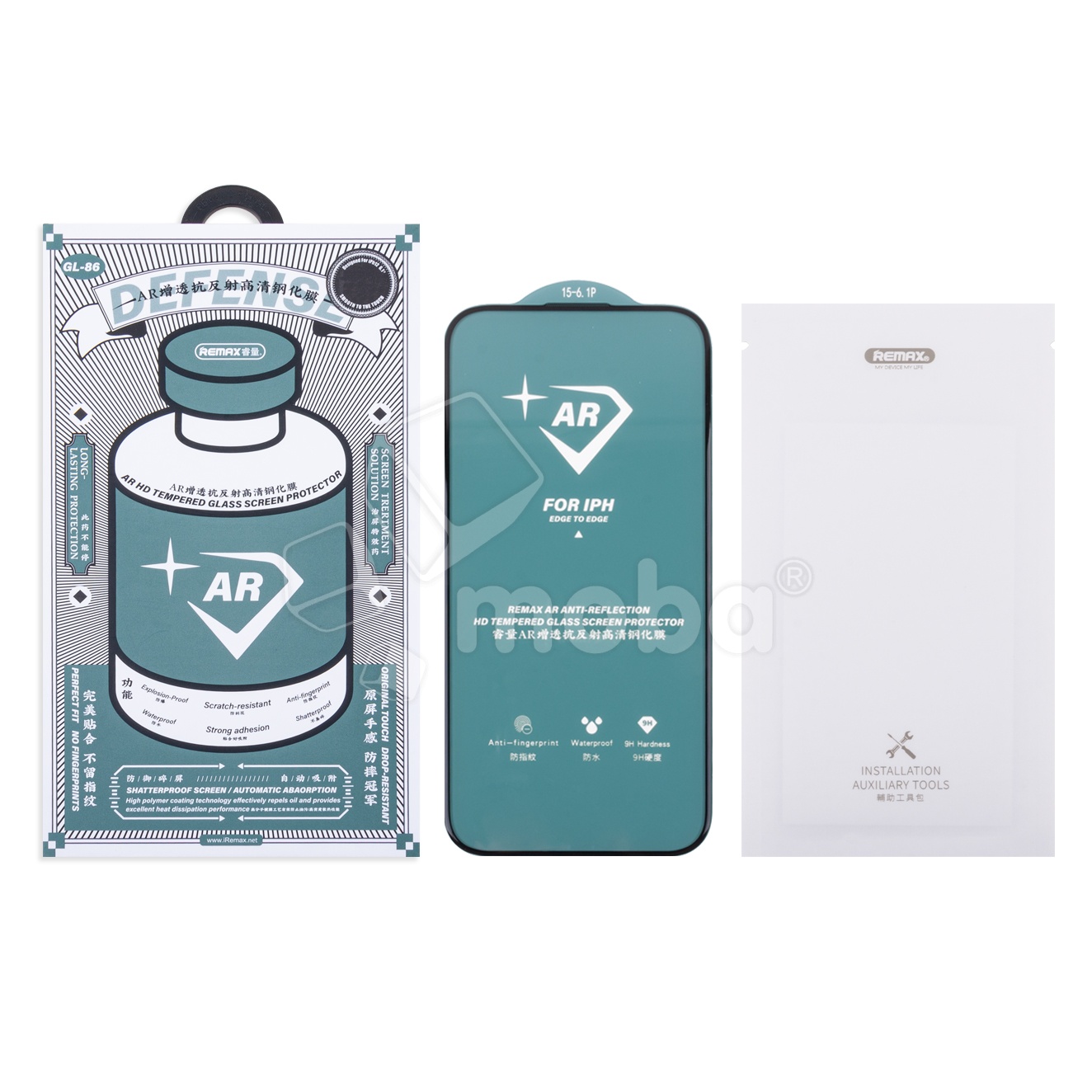 Защитное стекло "Антибликовое" Remax Medicine Glass GL-86 для iPhone 15 Pro Черный