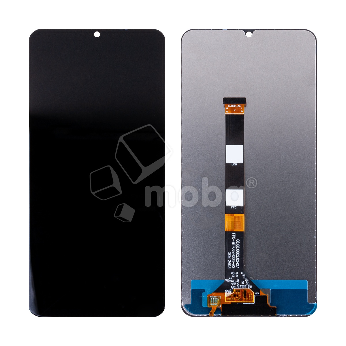 Дисплей для Realme Note 50 (RMX3834) в сборе с тачскрином Черный - OR (HD+, 300 Кд/м², 90 Гц)