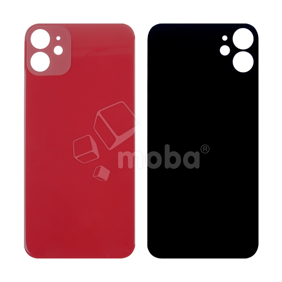 Задняя крышка для iPhone 11 (A2221) Красный (стекло, широкий вырез под камеру, логотип)