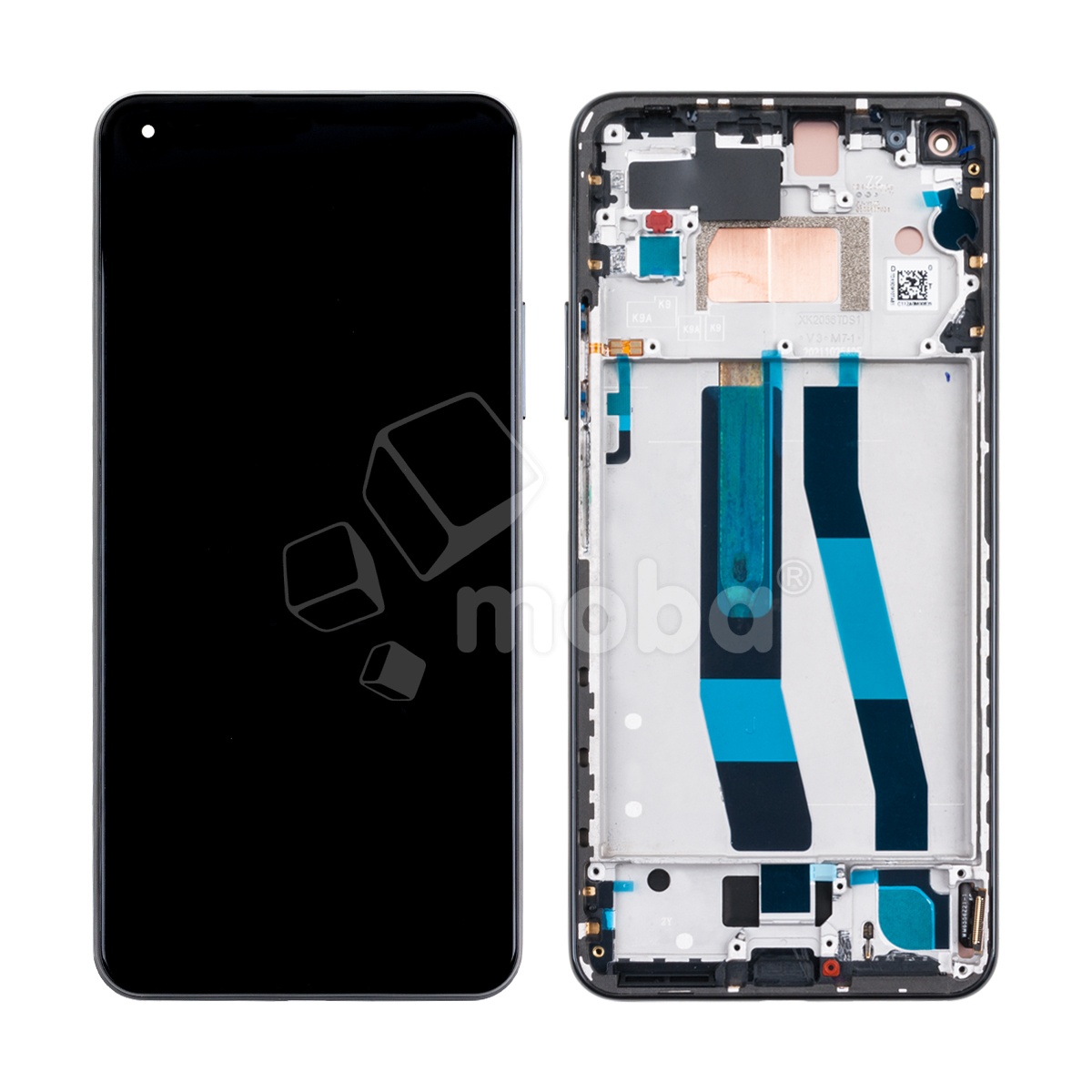 Дисплей для Xiaomi 11 Lite 5G NE/Mi 11 Lite 4G/5G (2109119DG/M2101K9AG/M2101K9G) модуль с рамкой Черный - OR