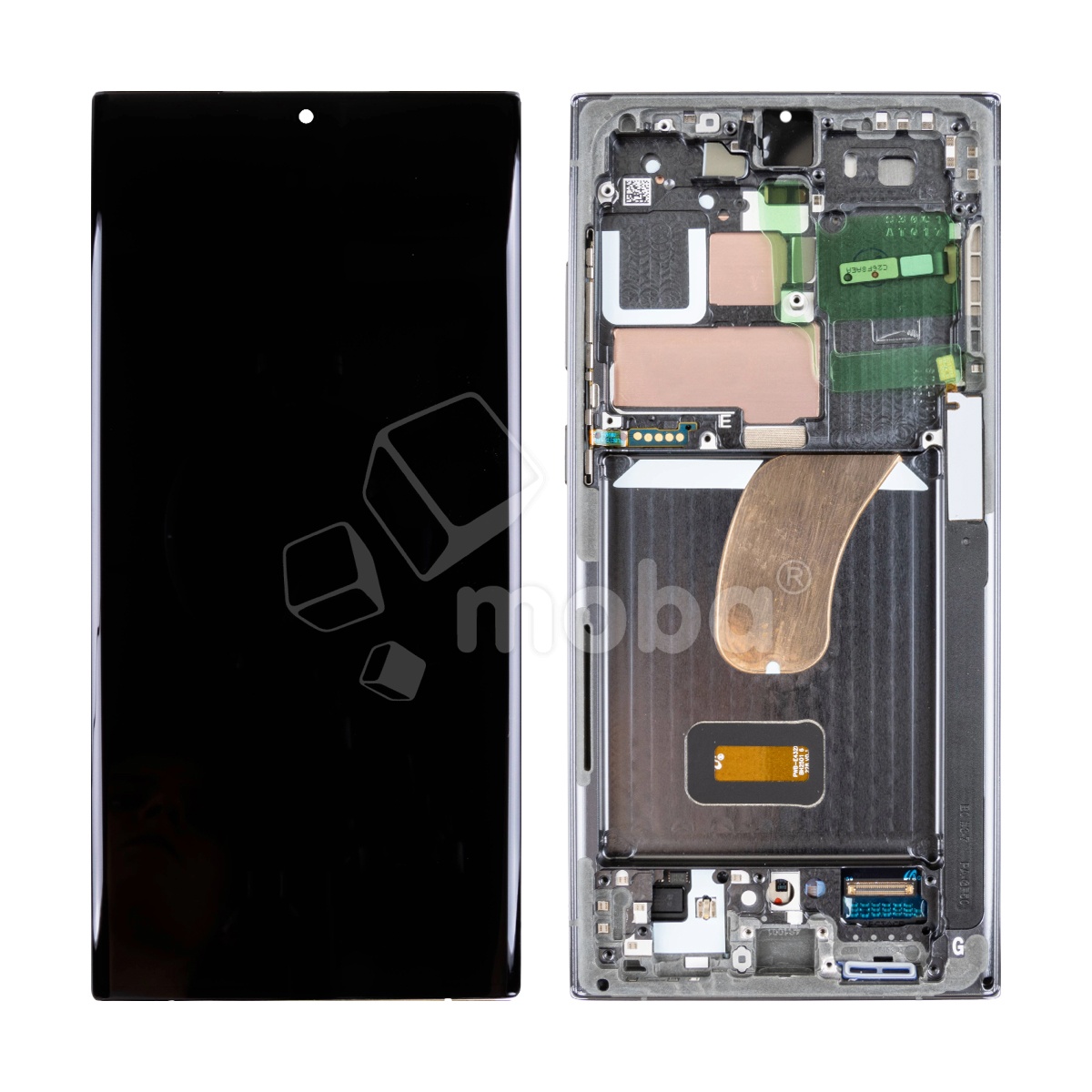 Дисплей для Samsung Galaxy S23 Ultra (S918B) модуль с рамкой Зеленый - Сервисный Оригинал