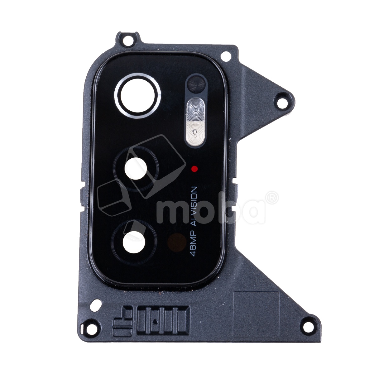 Стекло камеры для Xiaomi Poco M3 Pro 5G (M2103K19PG/M2103K19PY) в сборе с рамкой Черный