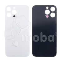 Задняя крышка для iPhone 13 Pro Max (A2645) Белый (стекло, узкий вырез под камеру, логотип) - Премиум