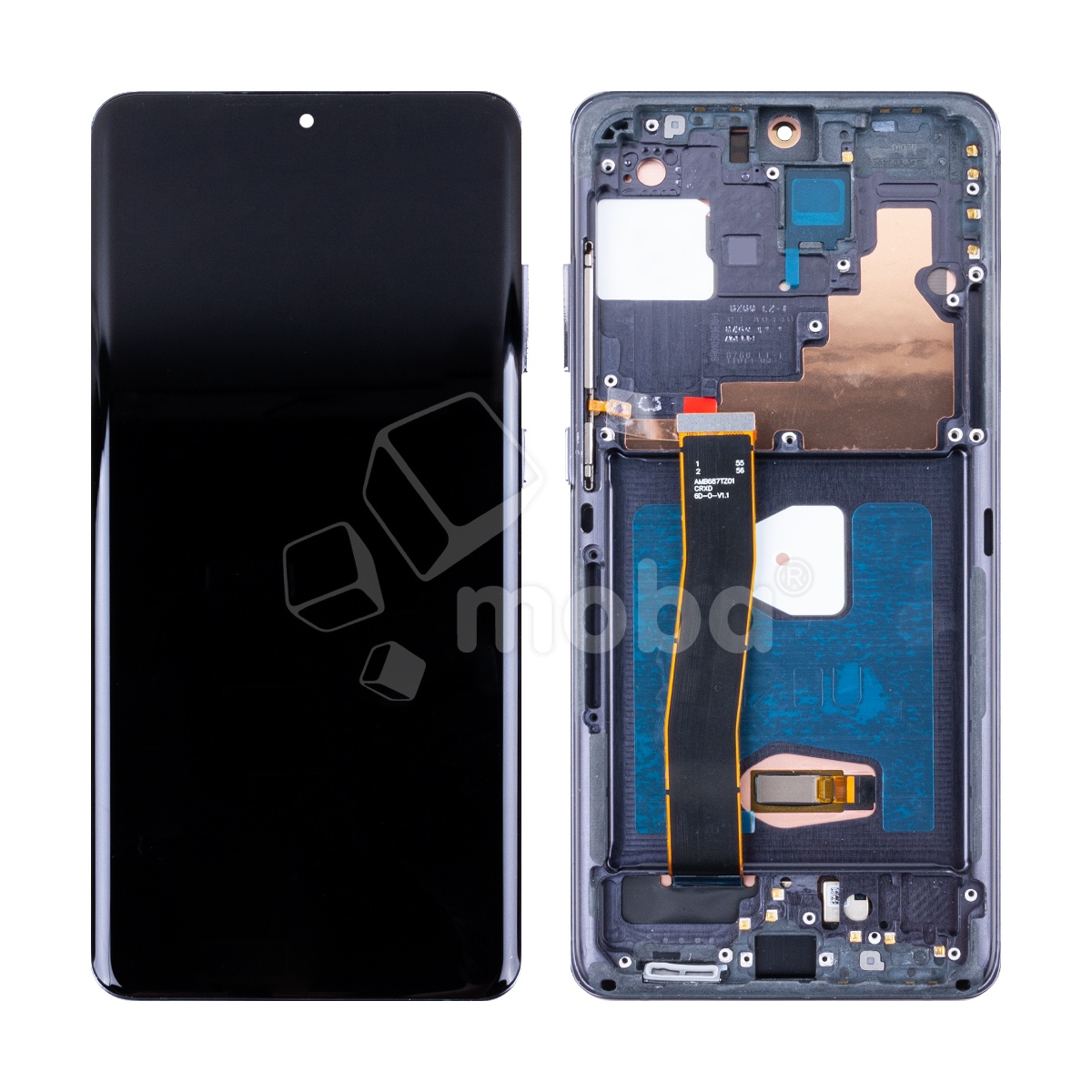 Дисплей для Samsung Galaxy S20 Ultra (G988B) модуль с рамкой Черный - (OLED) (Full Size) (Full HD, 500 Кд/м²)
