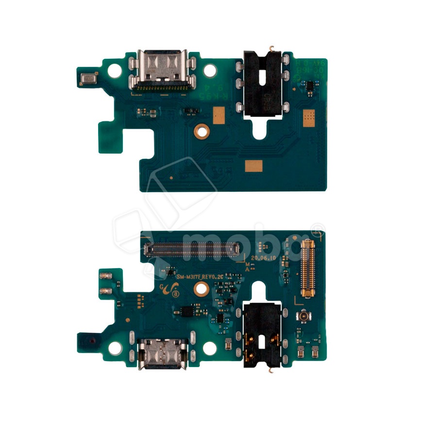 Шлейф для Samsung Galaxy M31s (M317F) плата системный разъем/разъем гарнитуры/микрофон - Премиум
