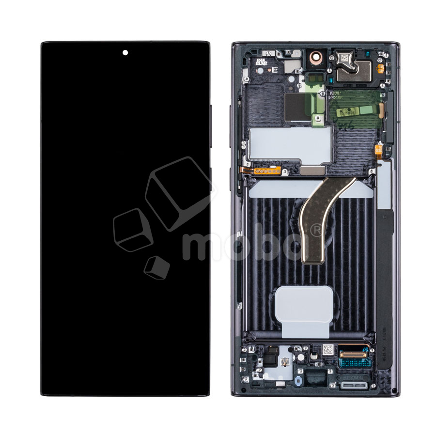 Дисплей для Samsung Galaxy S22 Ultra (S908B/S908E/S9080) модуль с рамкой Черный - OR (SP)
