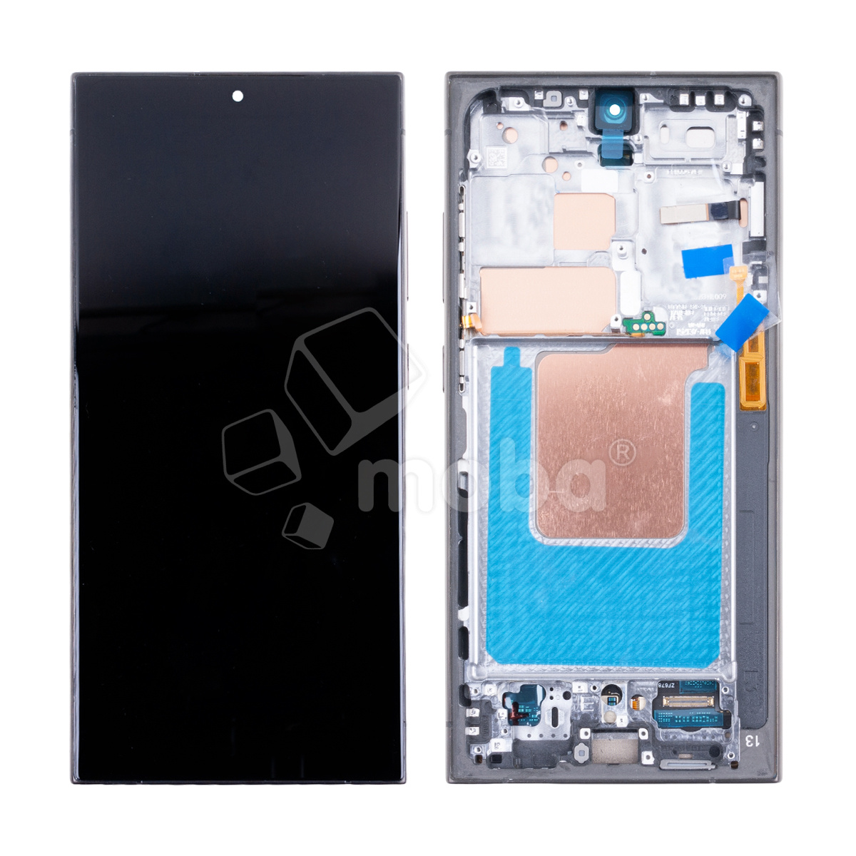 Дисплей для Samsung Galaxy S24 Ultra (S928B) модуль с рамкой Черный - (OLED) (Full Size) (Full HD, 500 Кд/м²)
