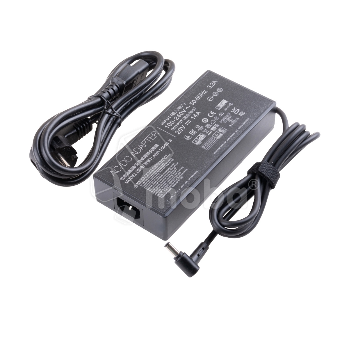 Блок питания (сетевой адаптер) для ноутбука Asus 20V, 14A, 280W (6,0×3,7 с иглой)