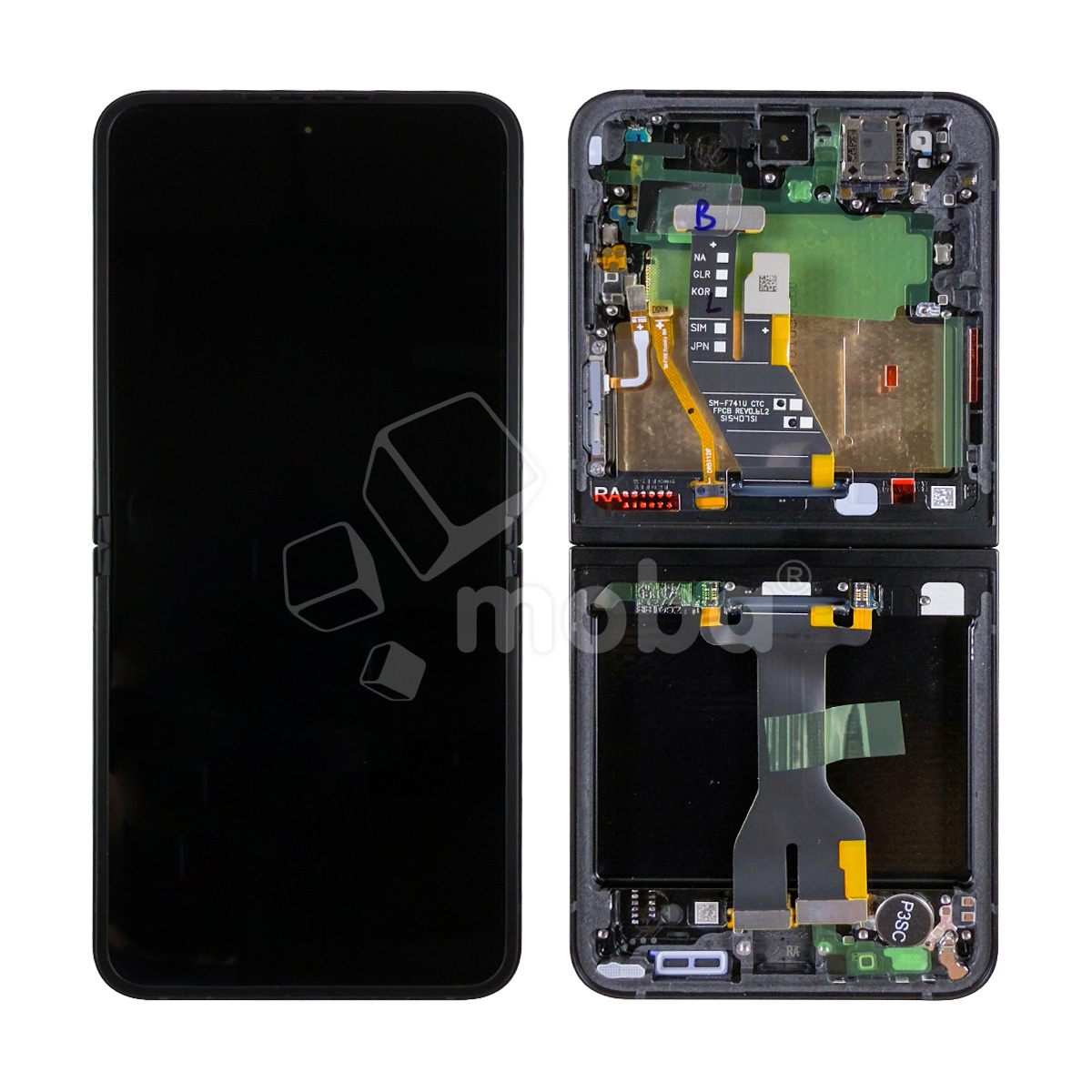 Дисплей для Samsung Galaxy Z Flip7 FE (F761B) модуль внутренний 6.7" Черный - OR (SP)