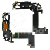 Шлейф для iPhone 12 mini (A2399) на системный разъем/микрофон Черный - Премиум