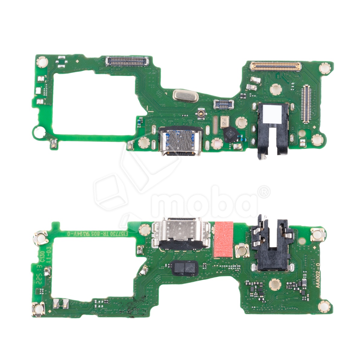 Шлейф для Realme 8 4G/8 Pro (RMX3085/RMX3081) плата на системный разъем/разъем гарнитуры/микрофон - Премиум