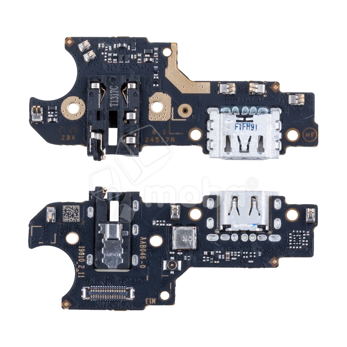 Шлейф для Realme C21Y/C25Y (RMX3263/RMX3262/RMX3261/RMX3269/RMX3265/RMX3268) плата на системный разъем/разъем гарнитуры/микрофон - Премиум