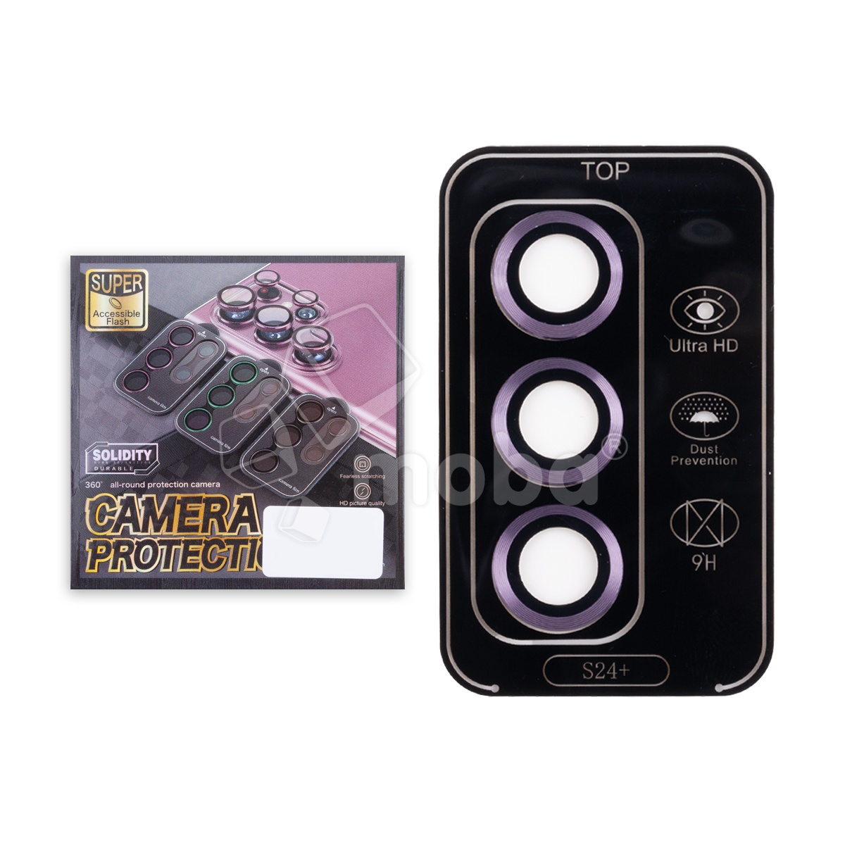 Защитное стекло линзы камеры для Galaxy Samsung S24+ (S926B) (комплект 3 шт.) Фиолетовый