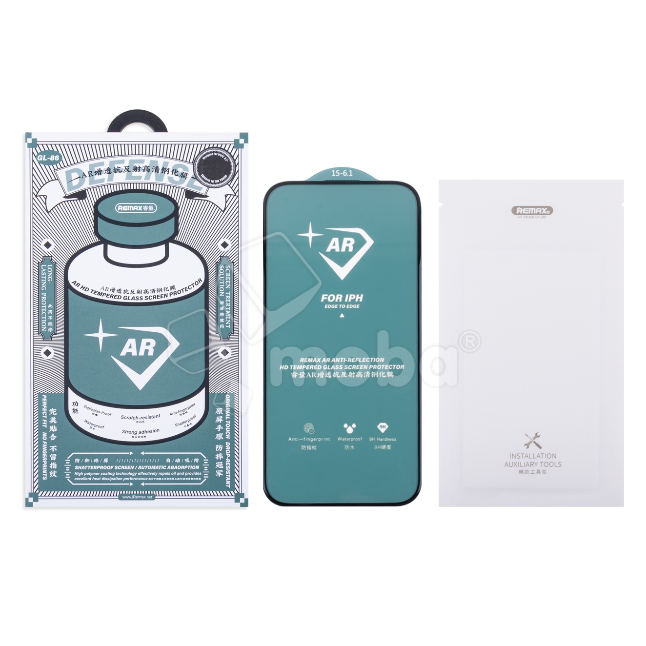 Защитное стекло "Антибликовое" Remax Medicine Glass GL-86 для iPhone 15/16 Черный