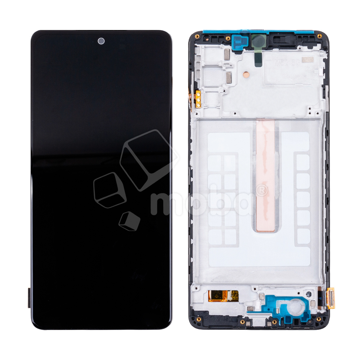 Дисплей для Samsung Galaxy M52 5G (M526B) модуль с рамкой Черный - (OLED) (Full Size) (Full HD, 450 Кд/м²)