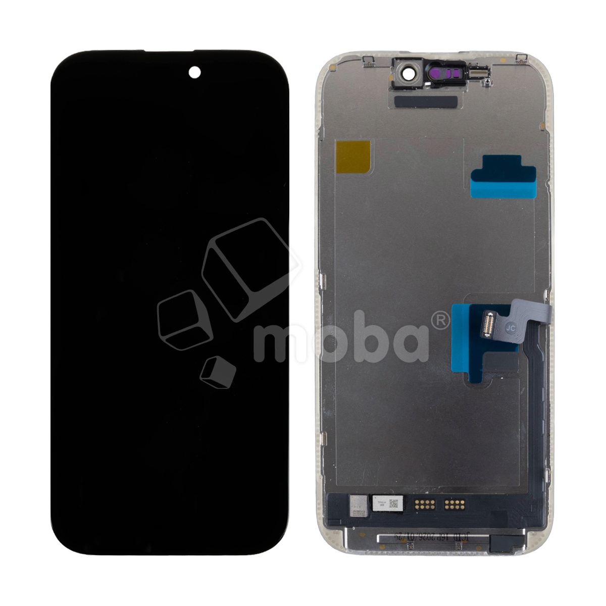 Дисплей для iPhone 16 Pro (A3293) в сборе с тачскрином Черный - JCID (Soft OLED, Full HD COP, 850 Кд/м², 120 Гц) (с верификацией = с привязкой без ошибки)