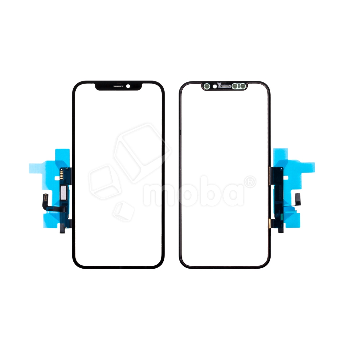 Стекло для переклейки iPhone 12/12 Pro (A2403/A2407) с OCA пленкой + тачскрин Черный